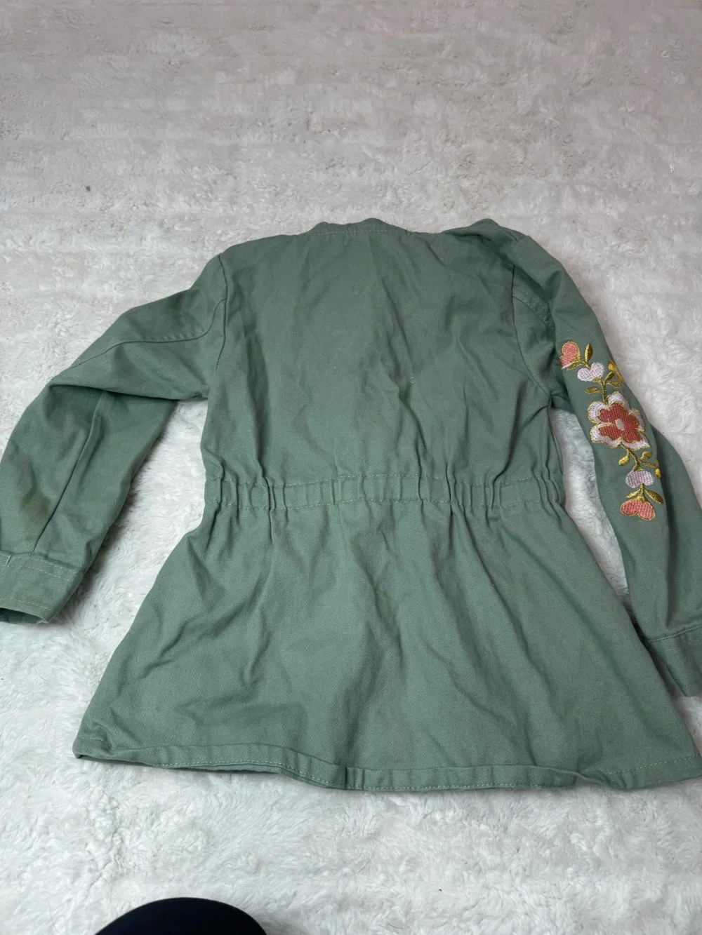 Little Lass Girls Outfit Floral Embroidery